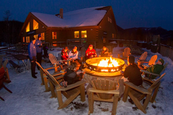 Family vacation campfire Loon Mountain