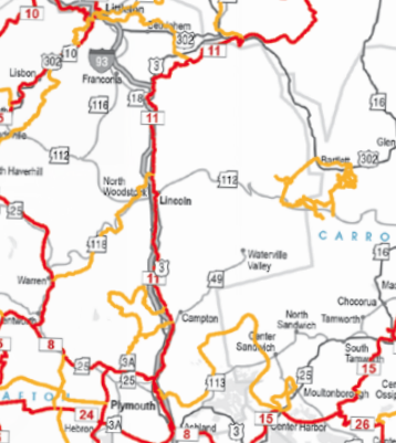 map of snowmobiling in nh